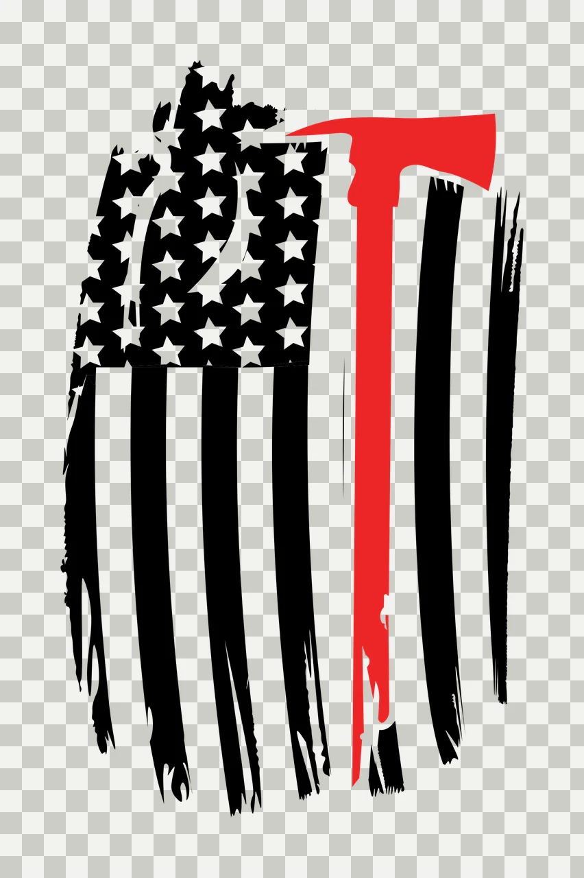 Flag Axe Silhouette Distressed standing black white plain tool transparency and detail preview thumbnail