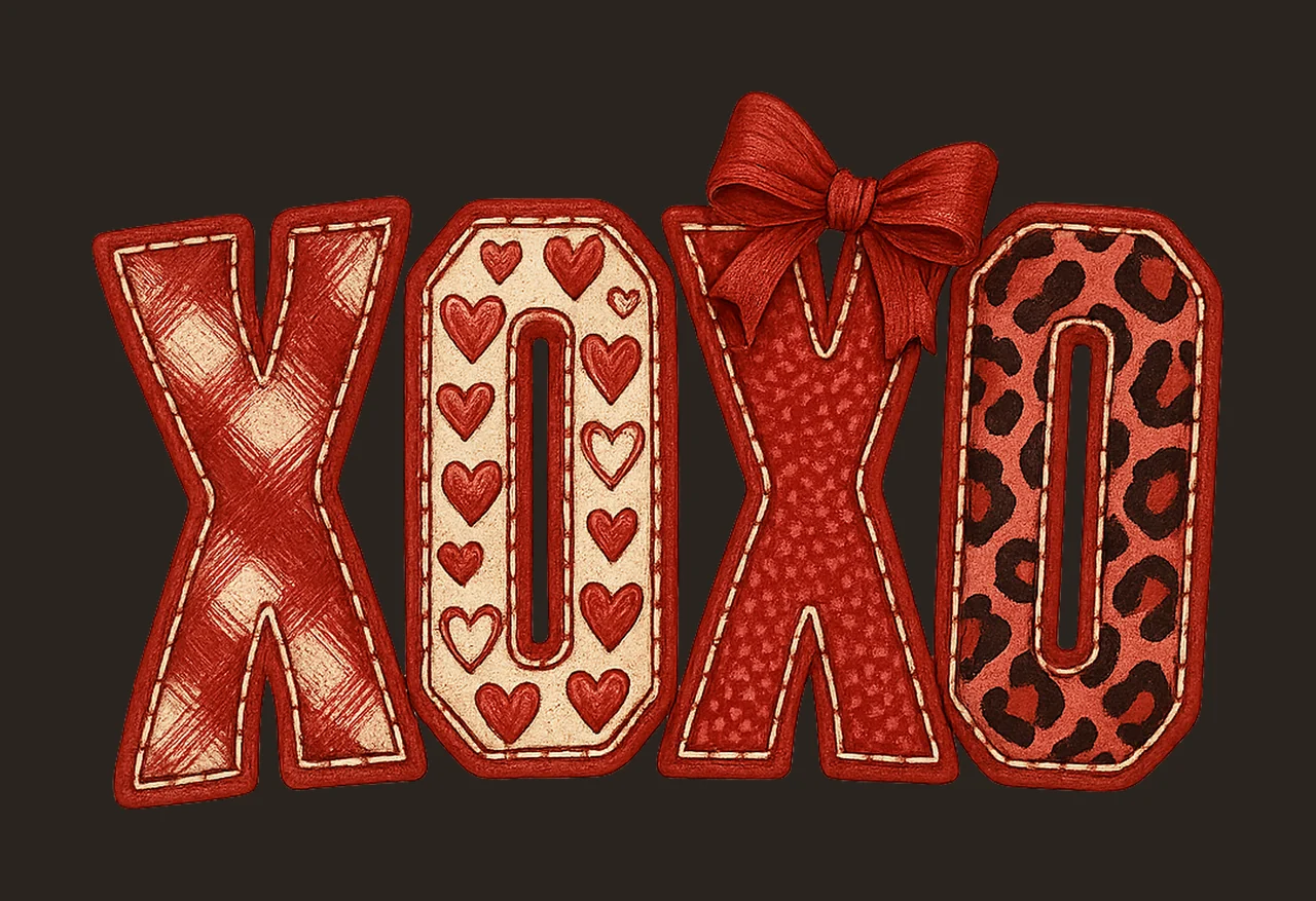 Valentine XOXO Valentine Couple Design Varsity Style contrast preview thumbnail