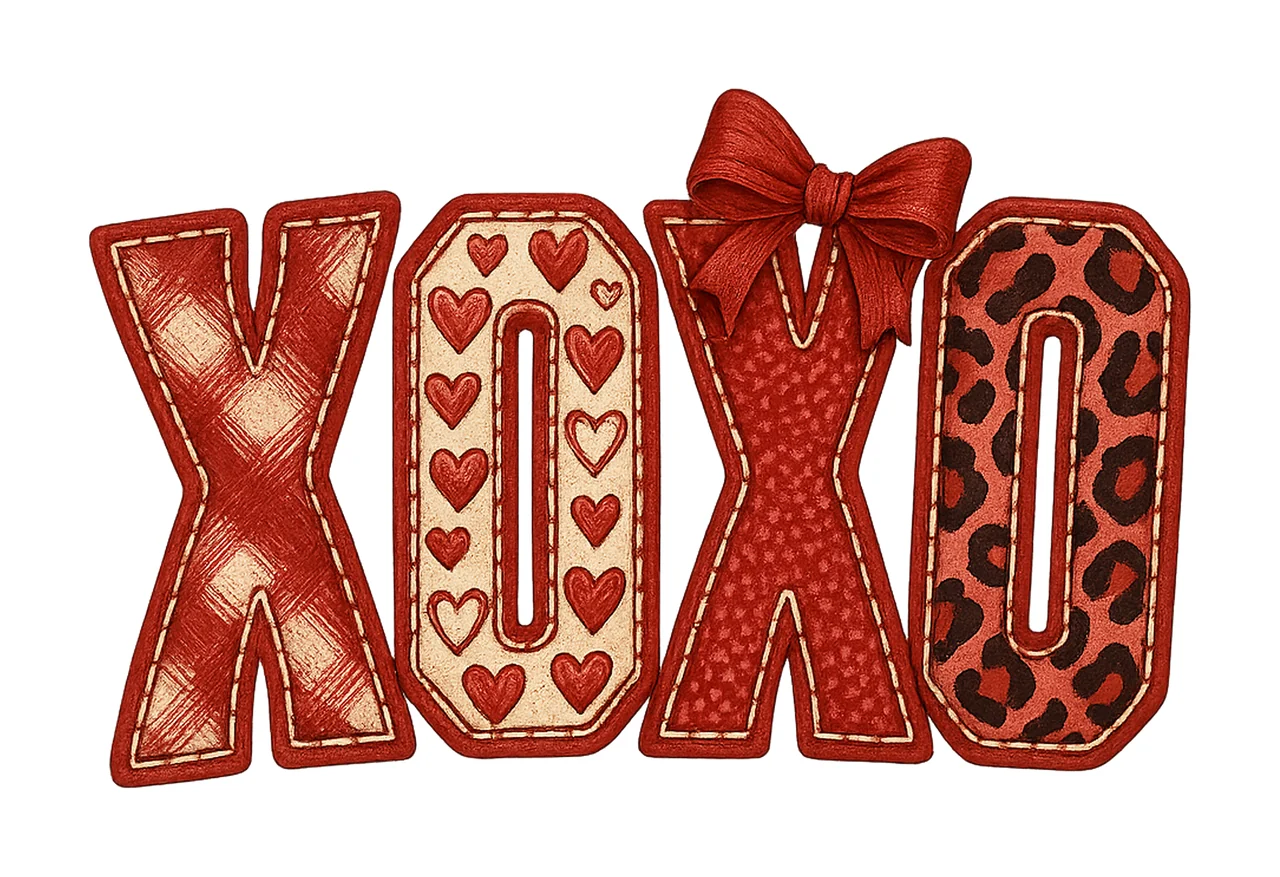 Valentine XOXO Valentine Couple Design Varsity Style