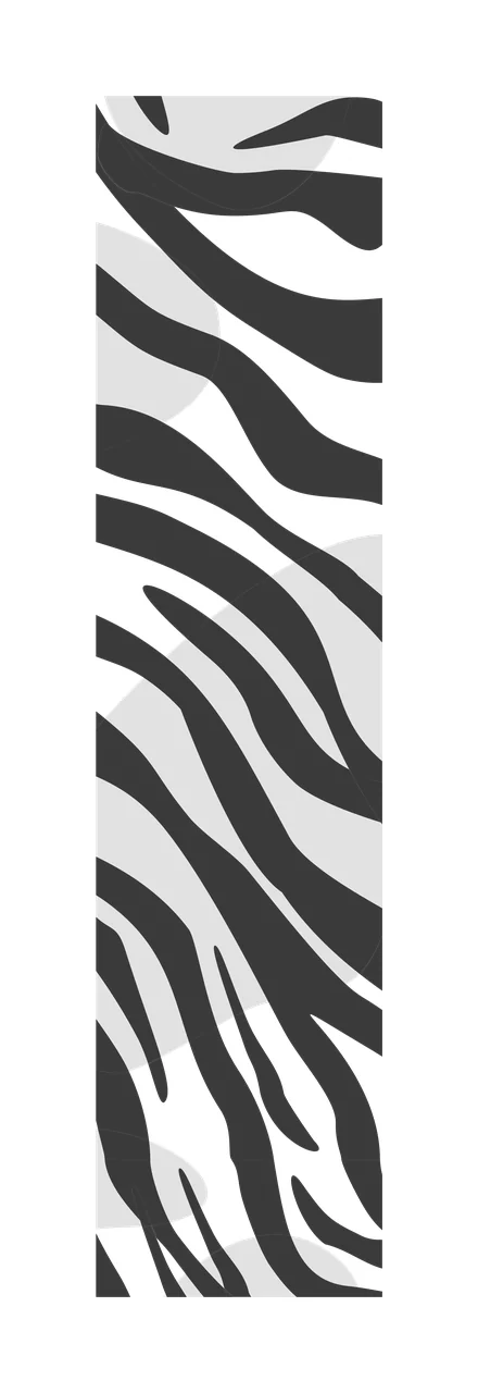 Zebra stripes with wavy lines vertical strip and animal print in black white and grey