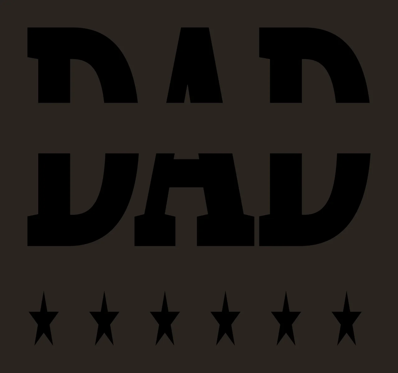 Dad Text With Six Stars contrast preview thumbnail