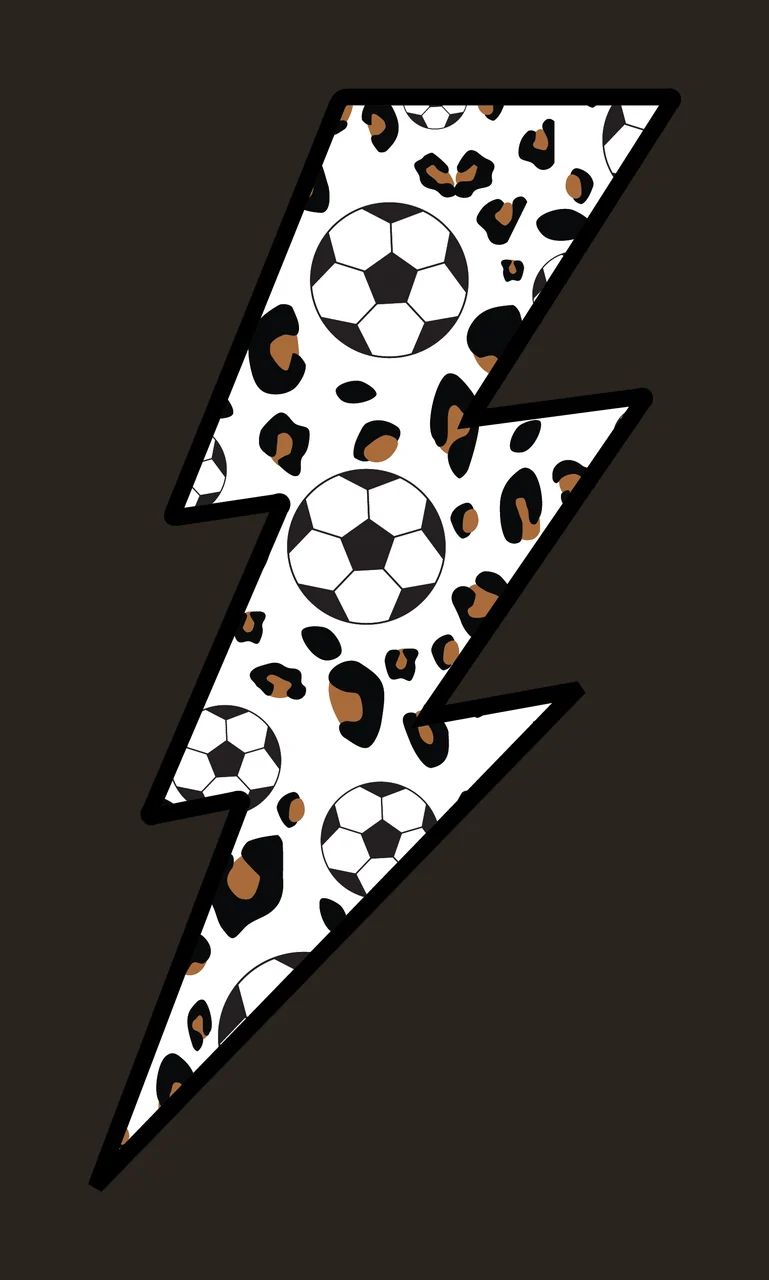 Bolt Balls Lightning With Soccer Ball Pattern leopard spots contrast preview thumbnail