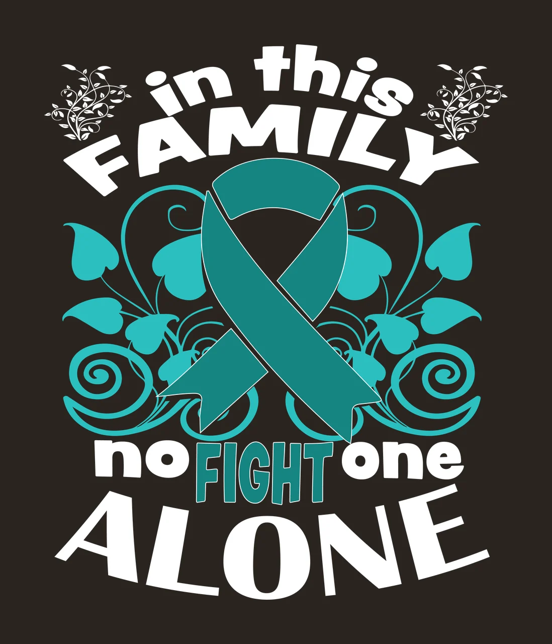 Ovarian Cancer awareness ribbon survivor hope support Variation contrast preview thumbnail
