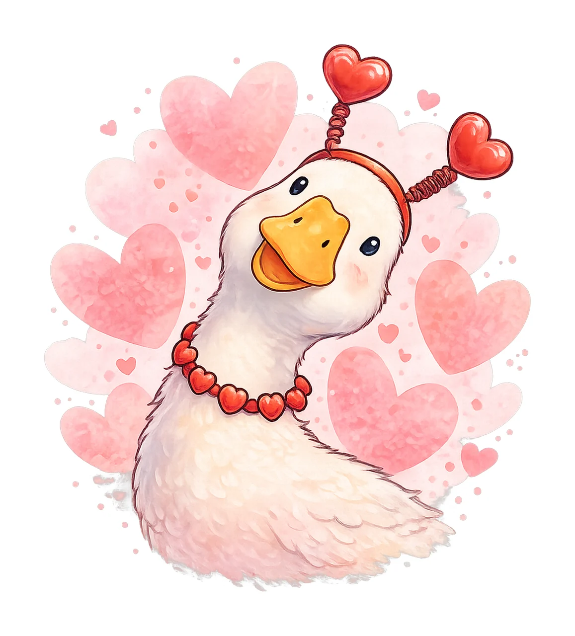 Retro Valentine Goose Funny Valentine Shirt Design Cute