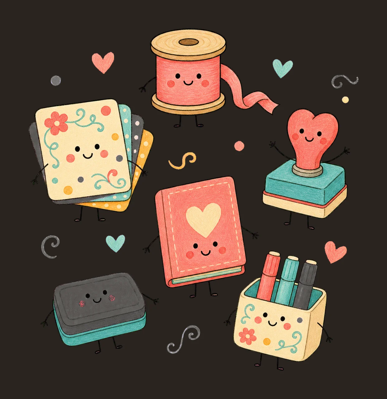 Scrapbooking Doodle Crew Scrapbooker Shirt Variation A contrast preview thumbnail