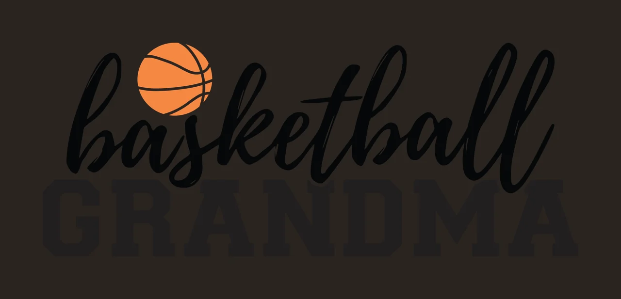Basketball Grandma Black And White Graphic sport typography contrast preview thumbnail