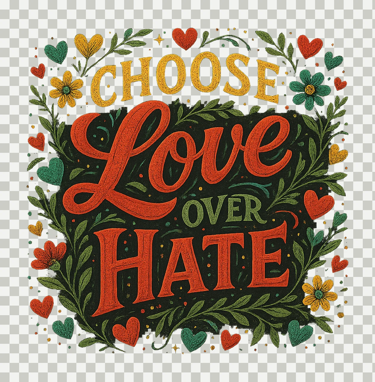 MLK Quote Design Stick with Love Black History Month transparency and detail preview thumbnail
