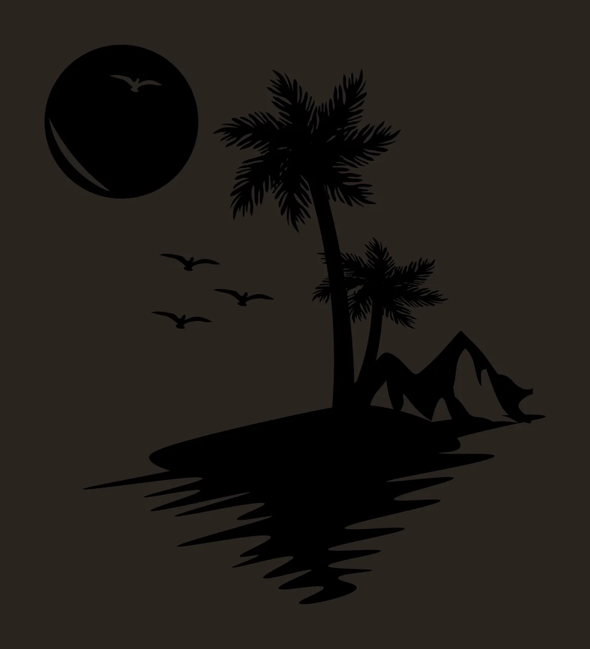 Palm Tropical Island Sunset Tree Silhouette trees sun birds contrast preview thumbnail