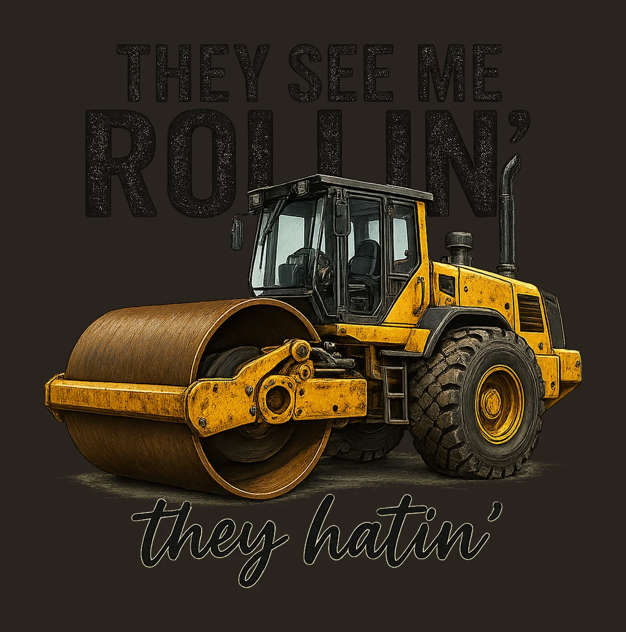 They See Me Rollin Construction Excavator Sublimation Truck contrast preview thumbnail