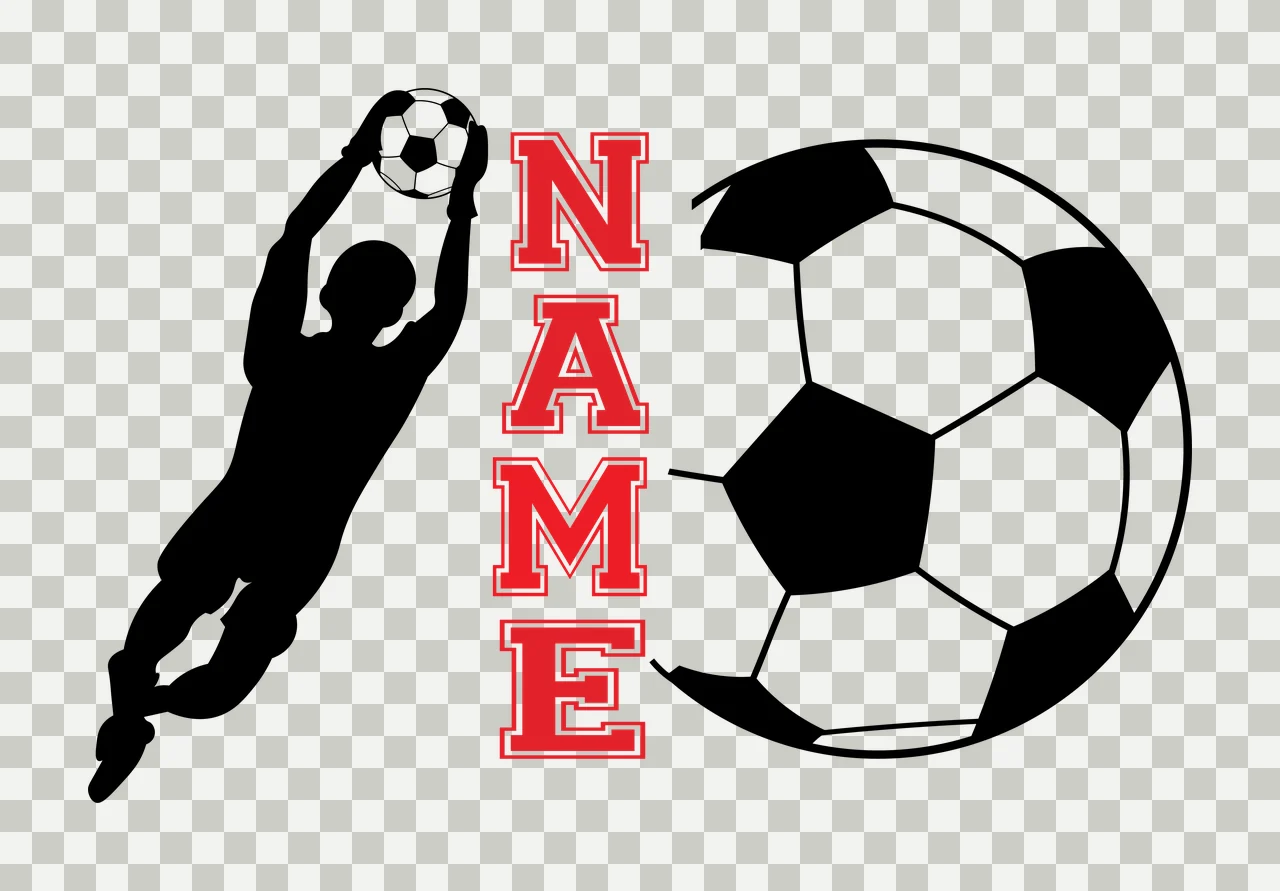 Soccer Name Silhouette Of Person Holding Ball black white plain transparency and detail preview thumbnail