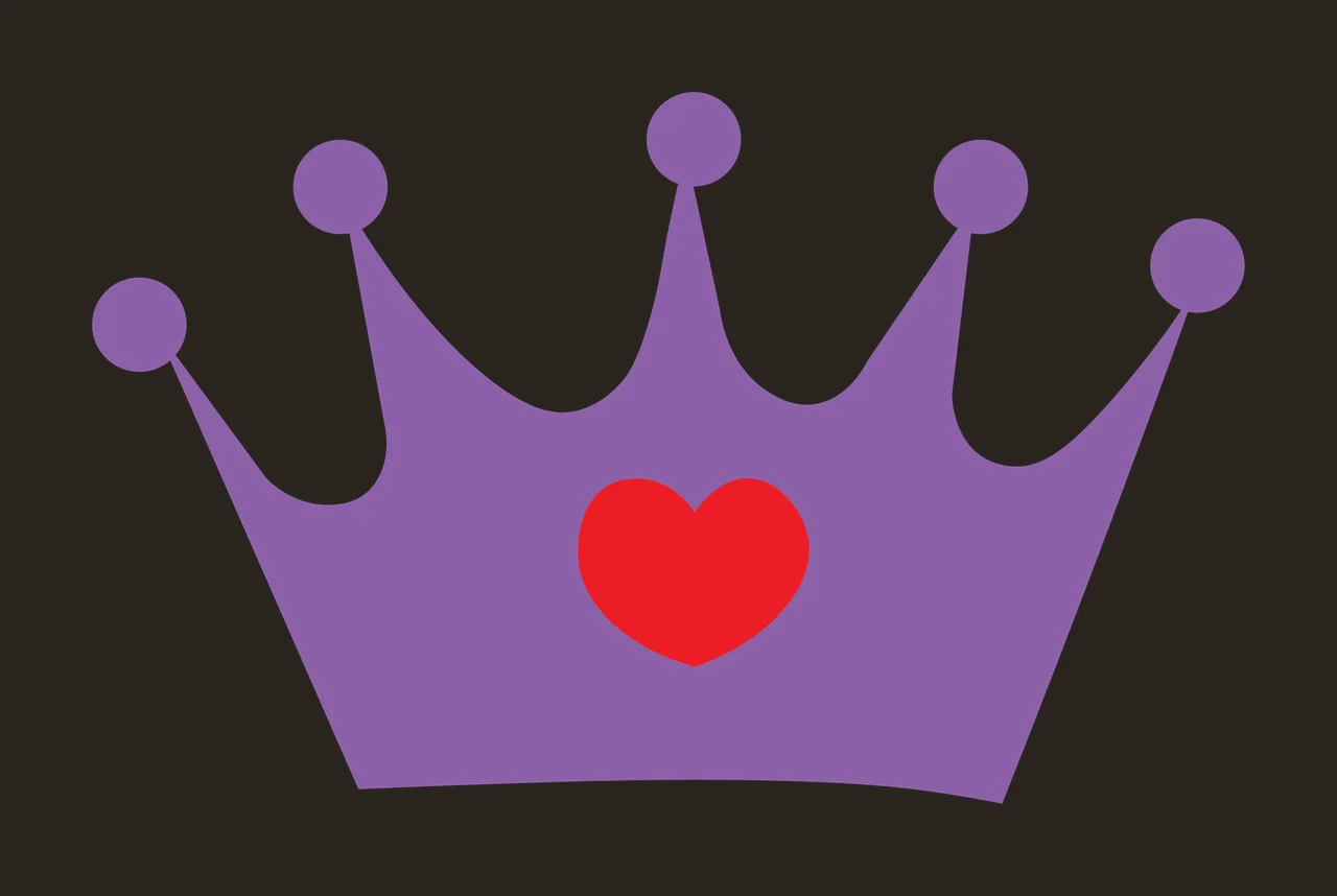 Bold Black Silhouette Royal Crown circles white plain symbol contrast preview thumbnail