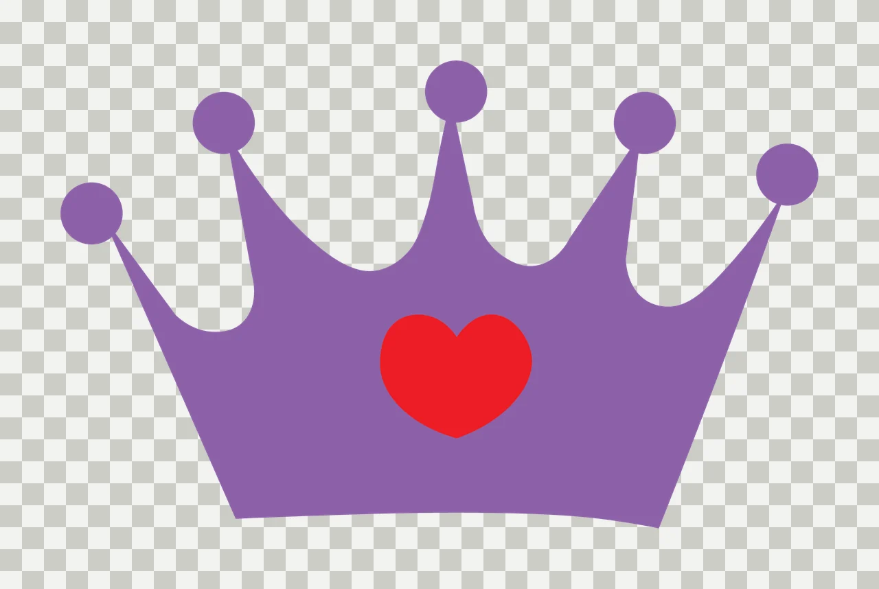 Bold Black Silhouette Royal Crown circles white plain symbol transparency and detail preview thumbnail