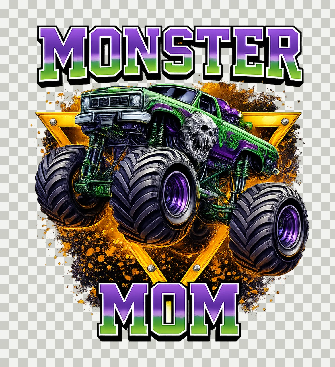 Monster Truck Mom Monster Truck Mama Design Mama Truck transparency and detail preview thumbnail