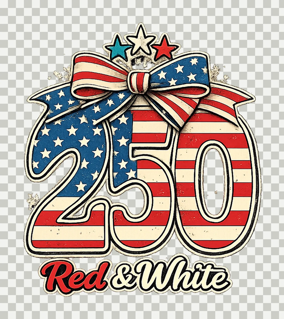 Patriotic 250th Anniversary sublimation instant shirt design transparency and detail preview thumbnail