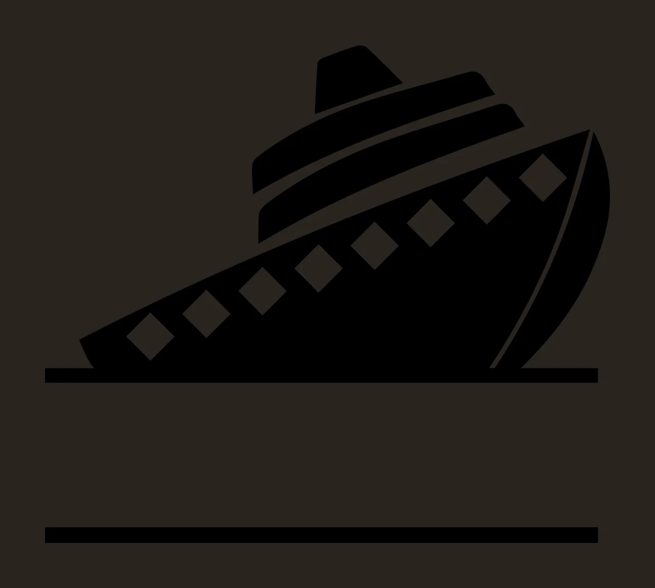 Cruise Ship Sailing With Black And Lines contrast preview thumbnail