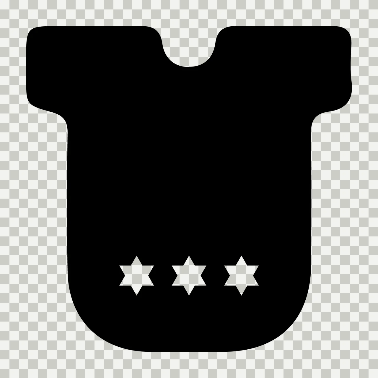 Baby Bodysuit With Stars And Clothing In Black transparency and detail preview thumbnail
