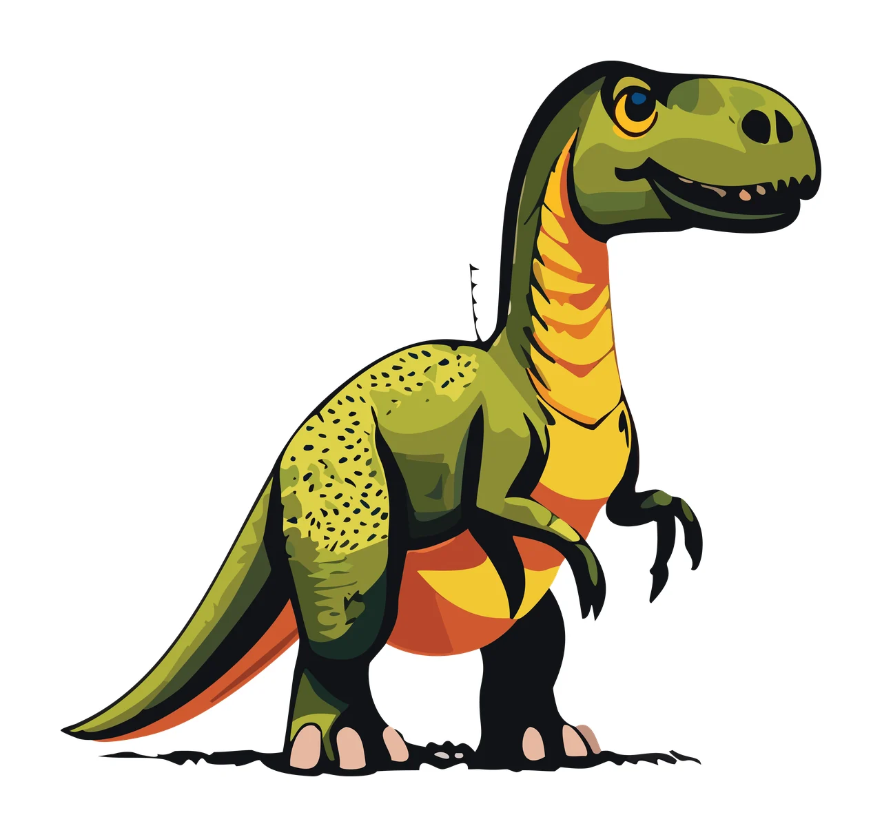 Dinosaur Silhouette Standing In Profile body head legs tail