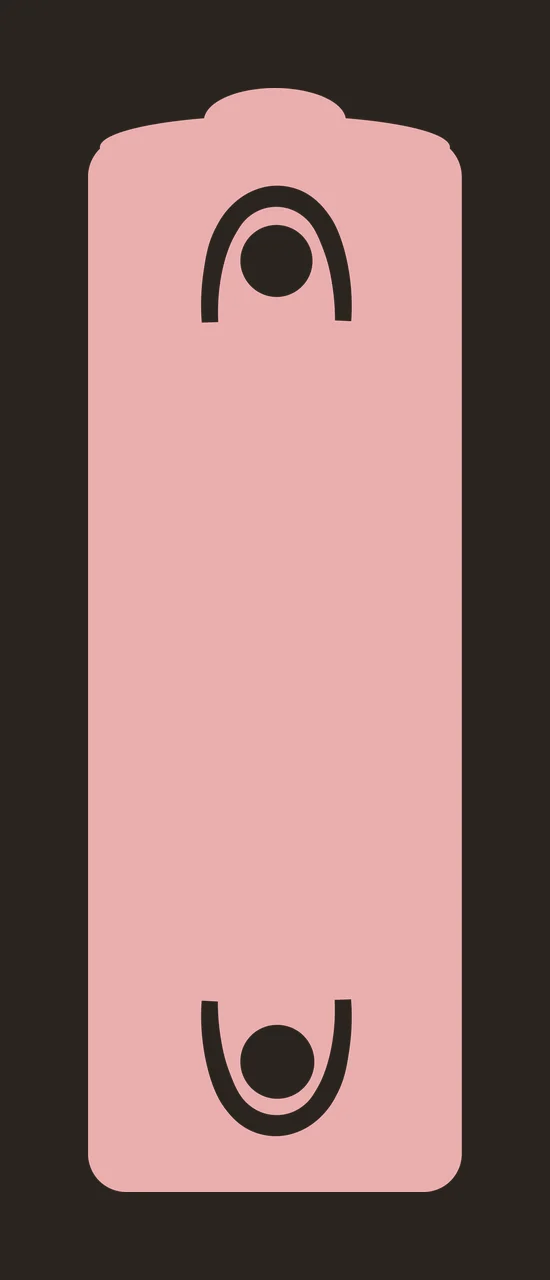 Yoga mat design icon with figure symbols, rounded corners and minimalist icon in pink and white contrast preview thumbnail