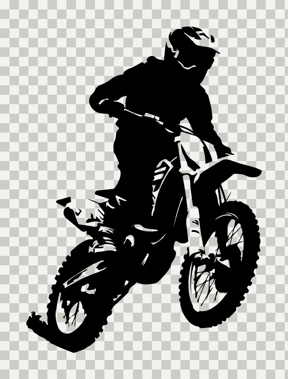Can Glass Wrap Motorcycle Rider Jumping With Person transparency and detail preview thumbnail