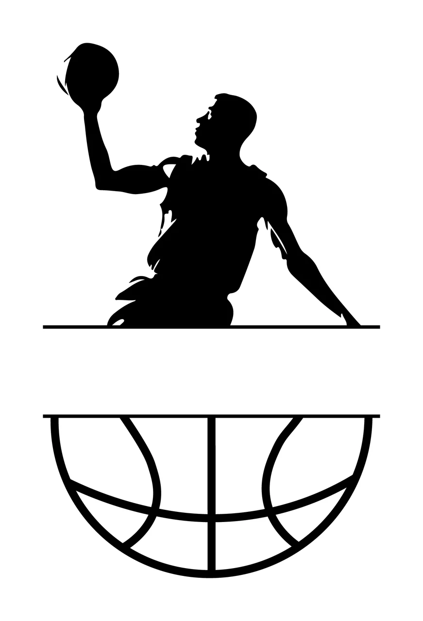 Can Glass Wrap Basketball Playing With Player Silhouette