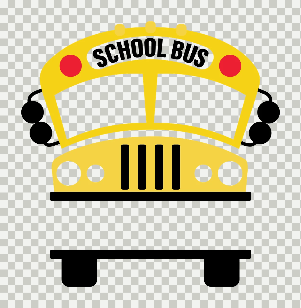 Bus With In Black And Minimalist Graphic Illustration transparency and detail preview thumbnail