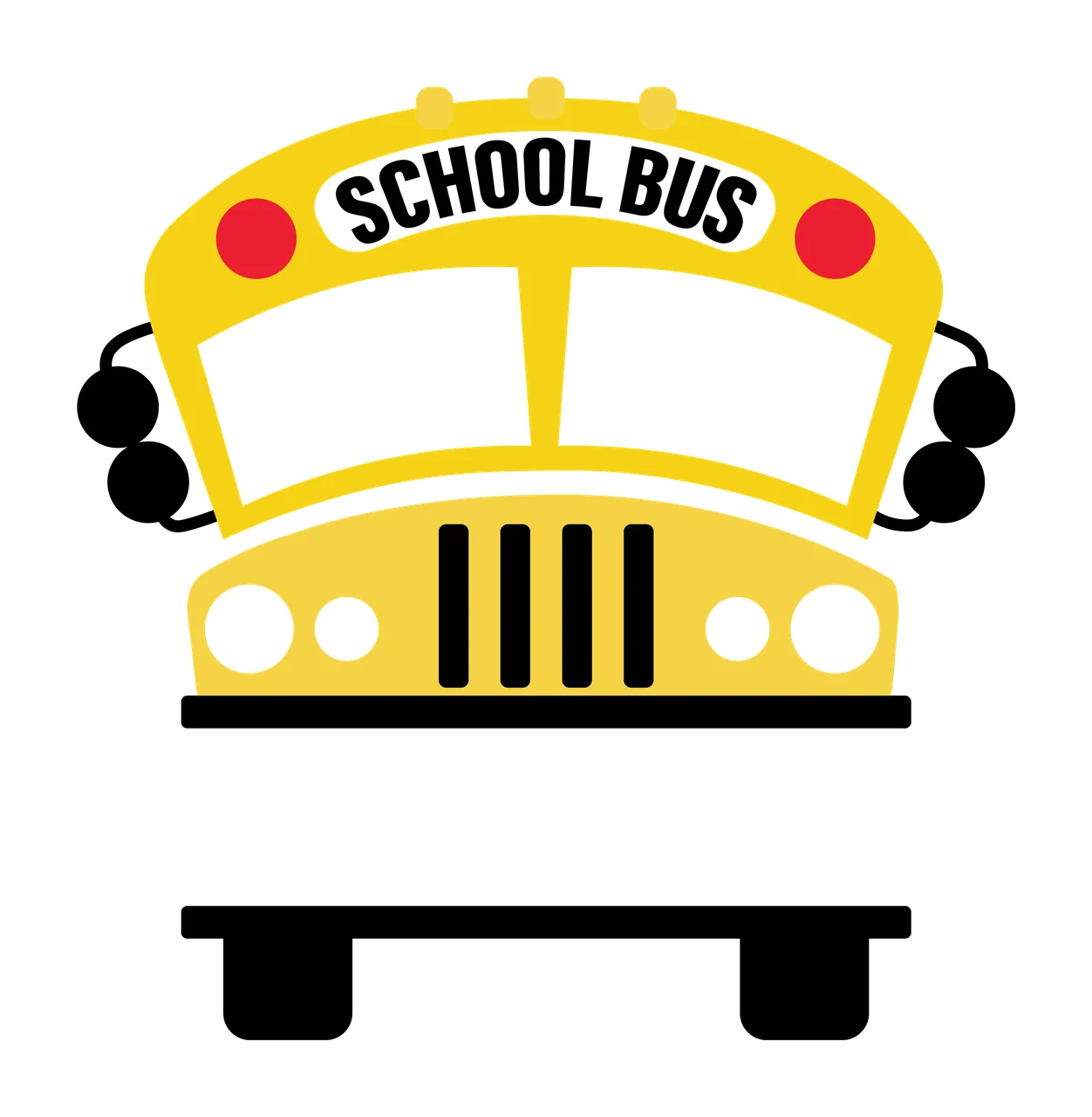 Bus With In Black And Minimalist Graphic Illustration