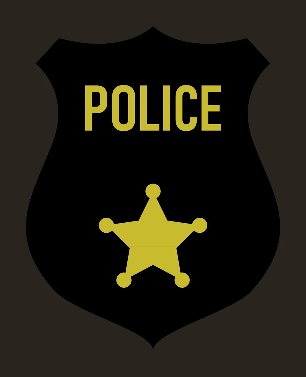 Black Silhouette Heraldic Shield With Pointed Base minimalist flat contrast preview thumbnail
