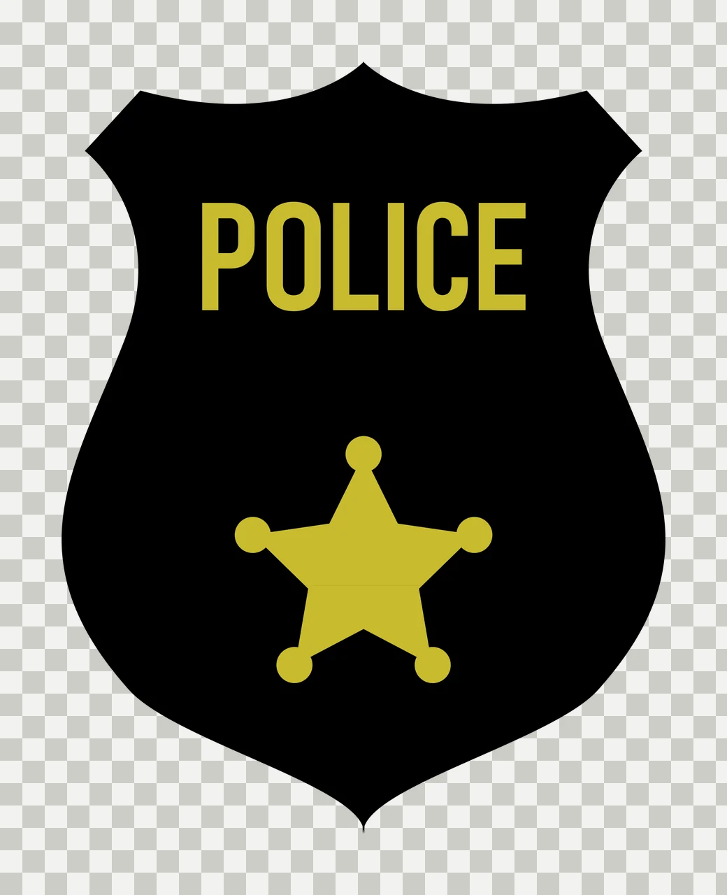 Black Silhouette Heraldic Shield With Pointed Base minimalist flat transparency and detail preview thumbnail