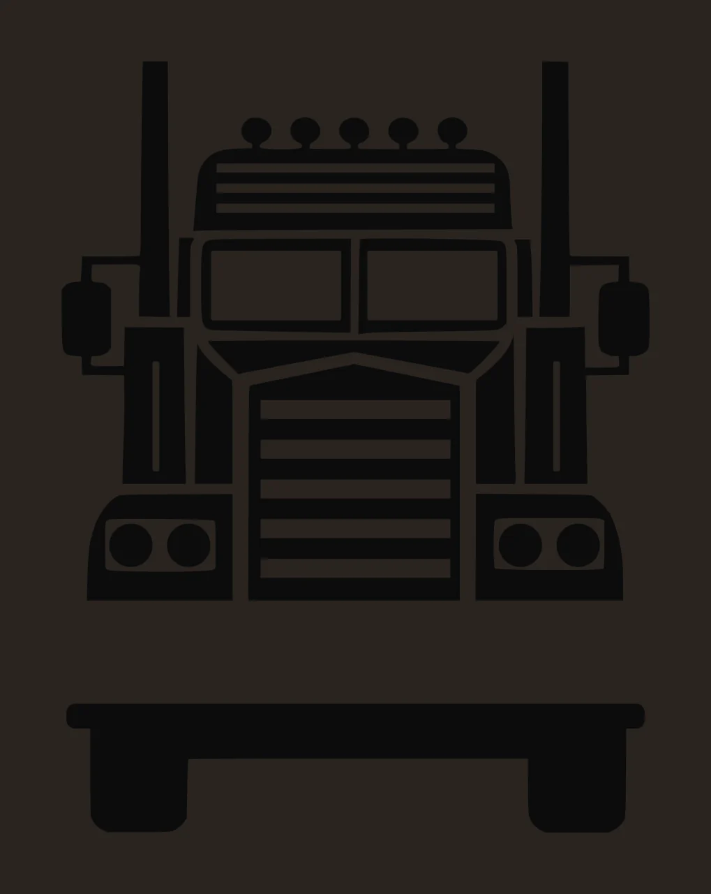 Semi Truck Monogram Character 03 pickup vehicle monster Variation contrast preview thumbnail