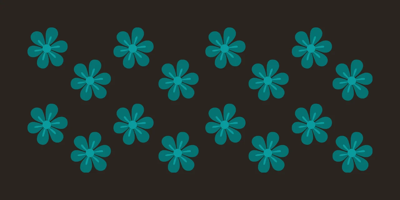 Can Glass Wrap Repeating Pattern Of Simple Flowers petals centers contrast preview thumbnail