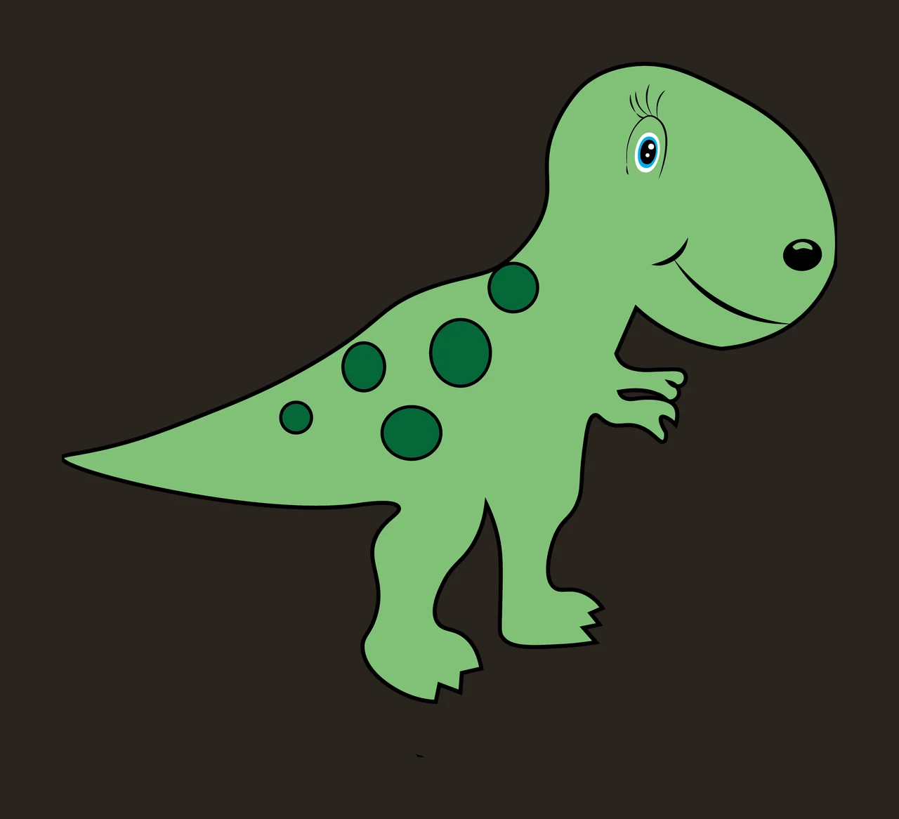 Dinosaur Black Silhouette Of A Bipedal standing large head contrast preview thumbnail