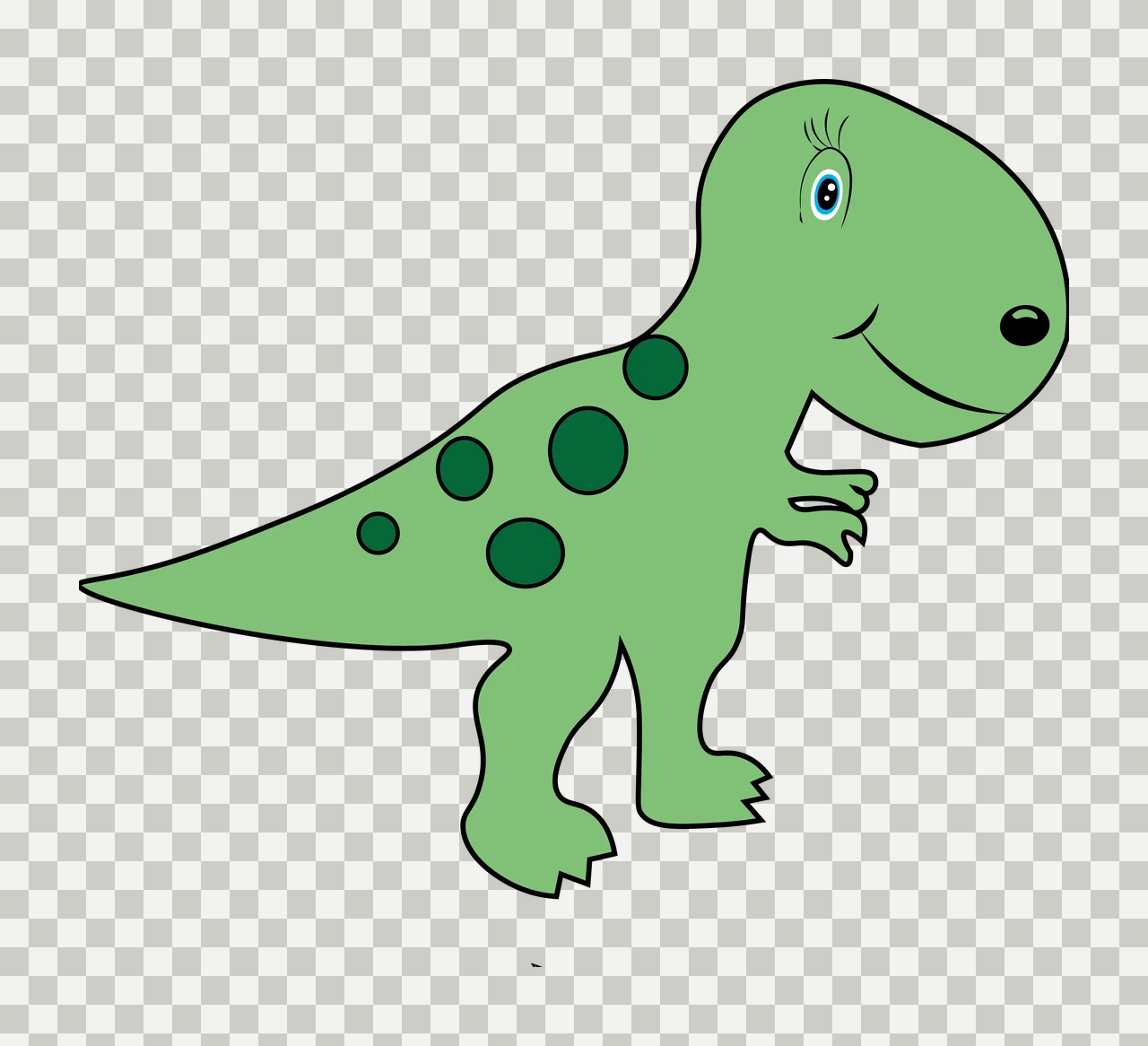 Dinosaur Black Silhouette Of A Bipedal standing large head transparency and detail preview thumbnail