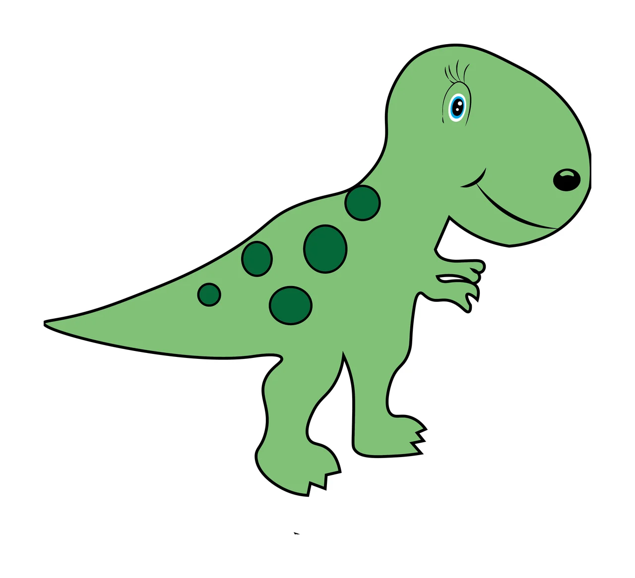 Dinosaur Black Silhouette Of A Bipedal standing large head