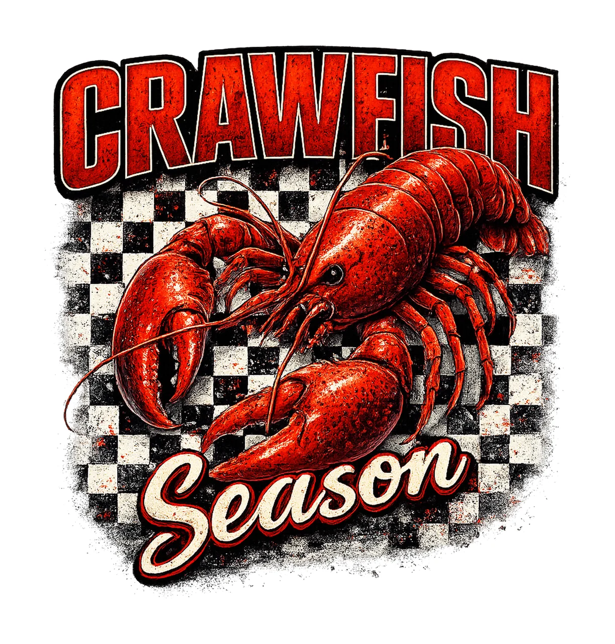 Crawfish Season Preppy Crawfish Sublimation Variation B