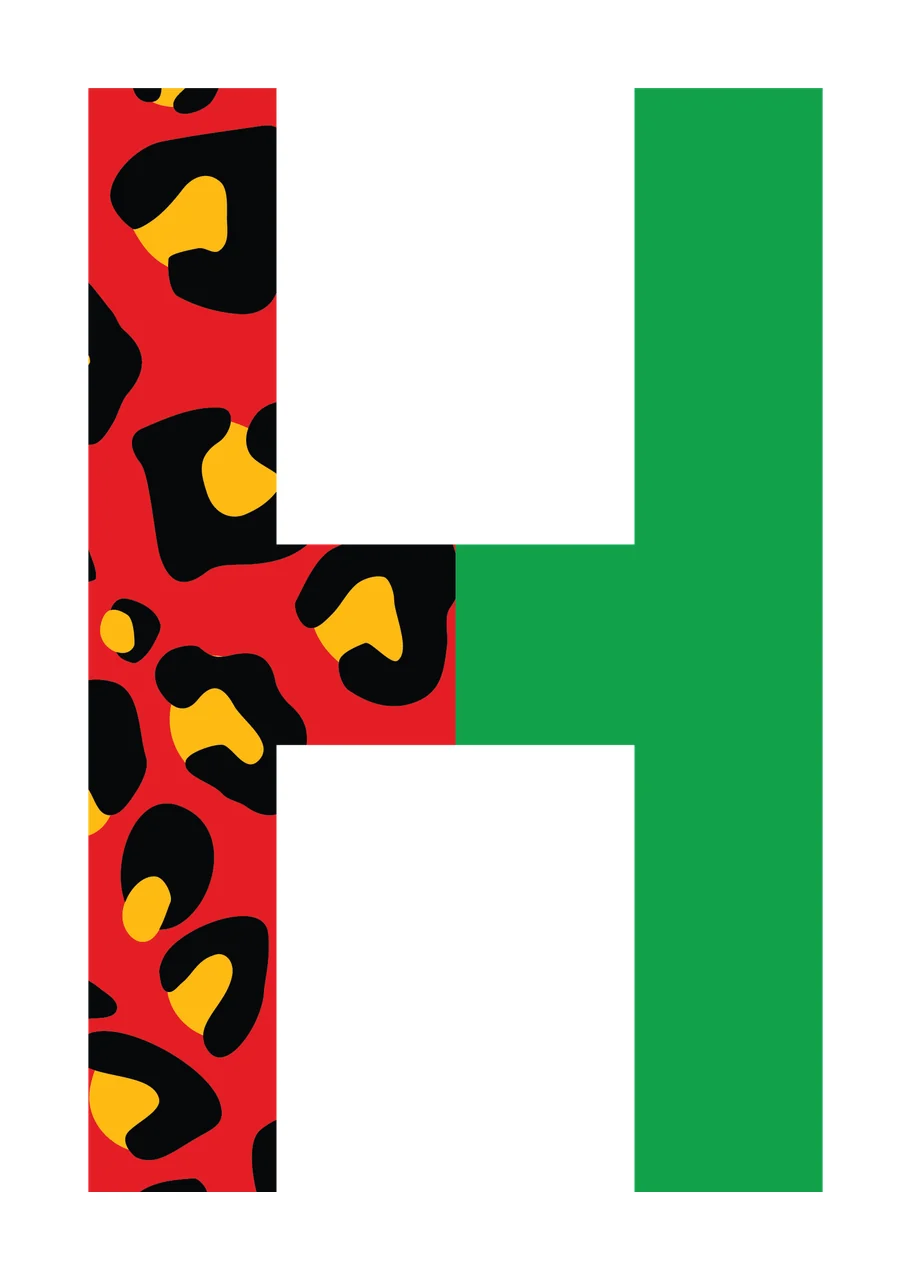 Can Glass Wrap H Letter Leopard And Green