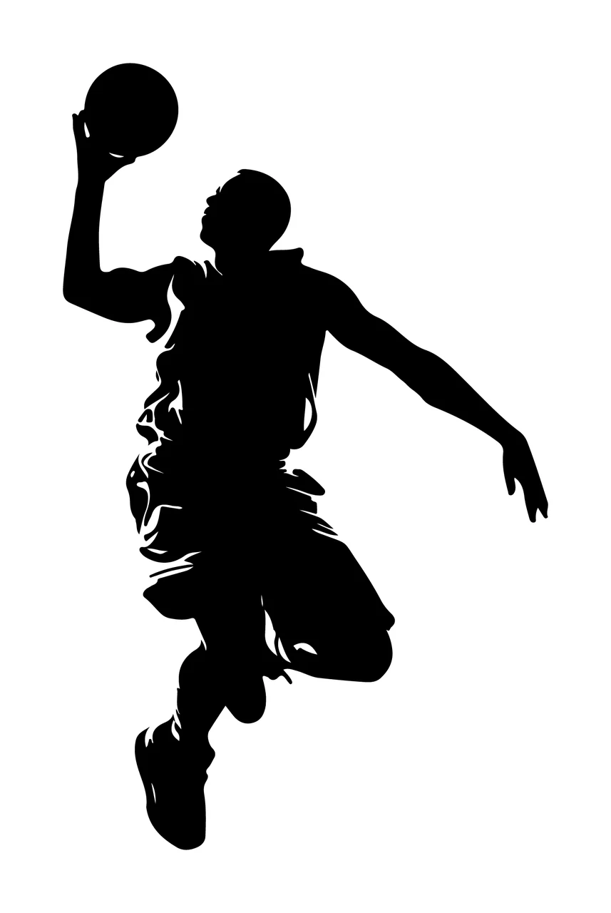 Can Glass Wrap Basketball Player Jumping With Sports