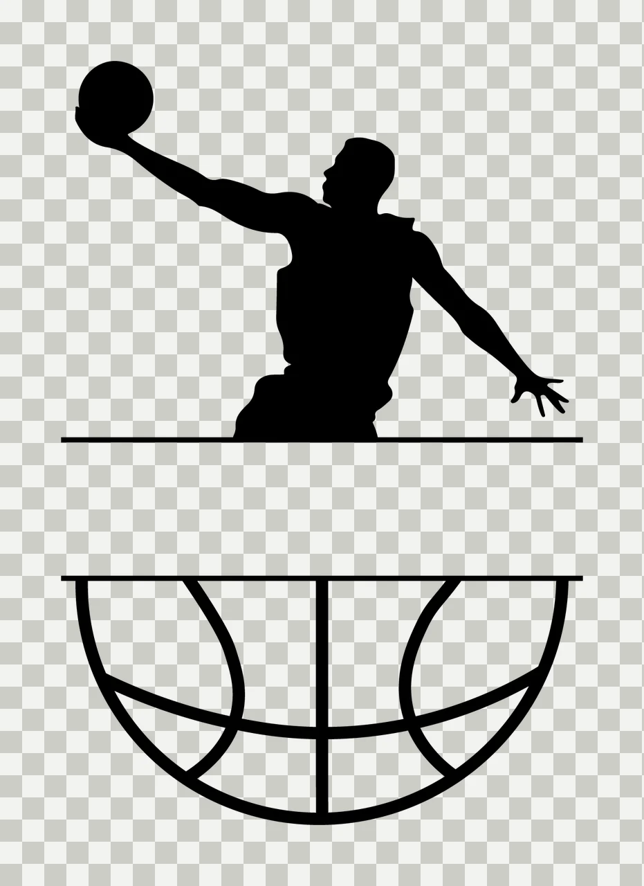 Can Glass Wrap Basketball Player Silhouette Graphic transparency and detail preview thumbnail