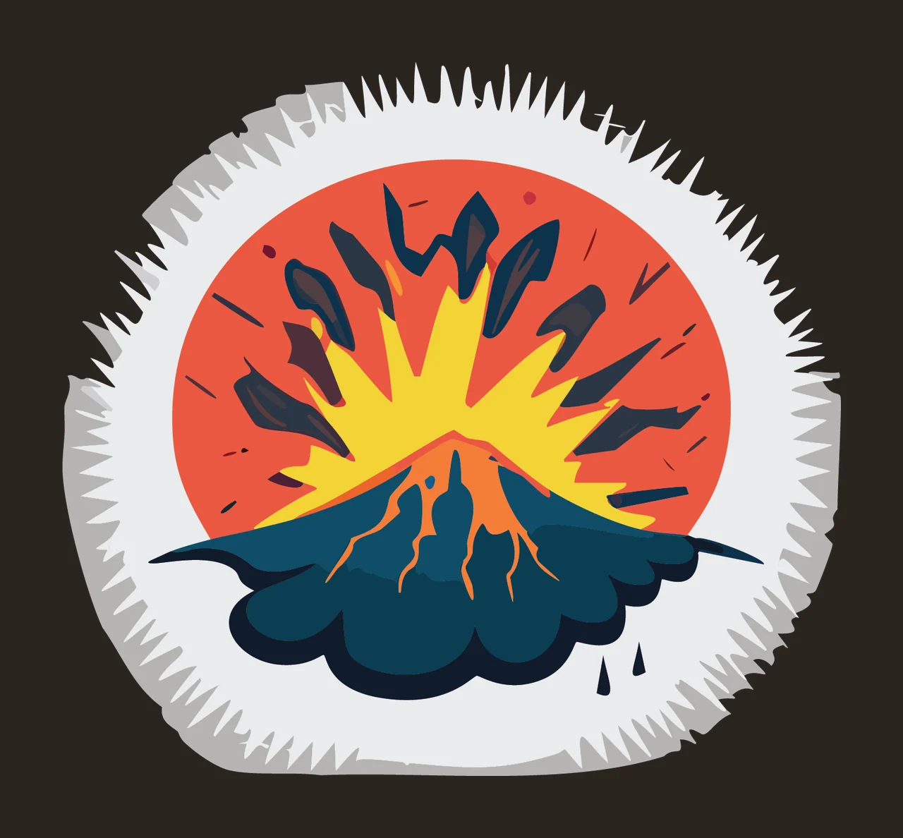 Black Circle With Jagged Edge Border spikes shape spiky icon contrast preview thumbnail