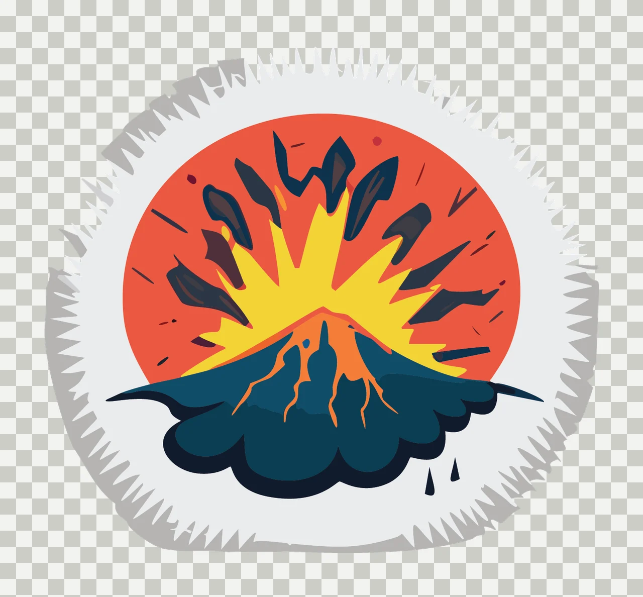 Black Circle With Jagged Edge Border spikes shape spiky icon transparency and detail preview thumbnail