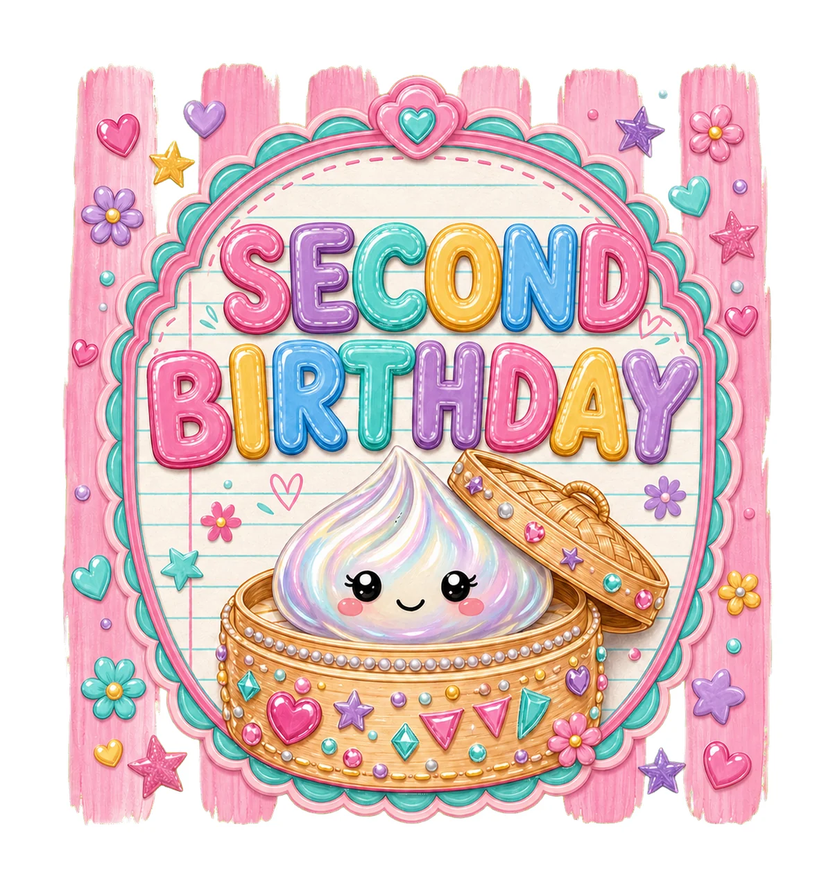 Cute Dumpling Birthday sublimation instant shirt Variation A