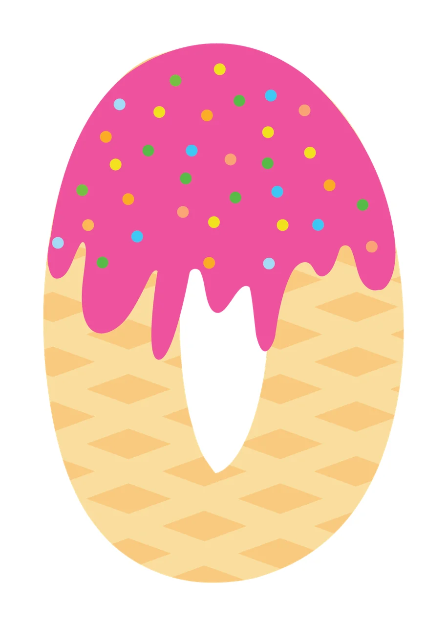 Ice Cream Font Character 05 scalable logo design icon