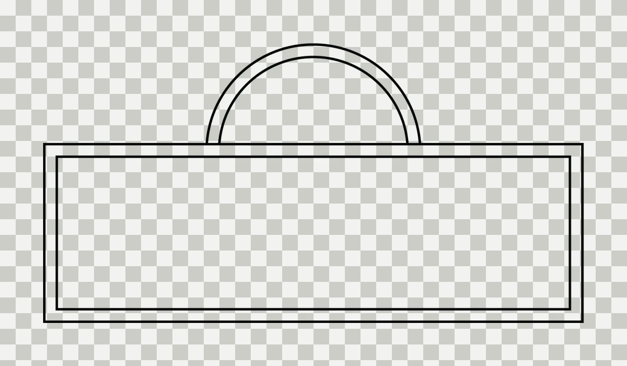 Sign Simple Line Drawing Of A Hanging Rectangular handle art transparency and detail preview thumbnail