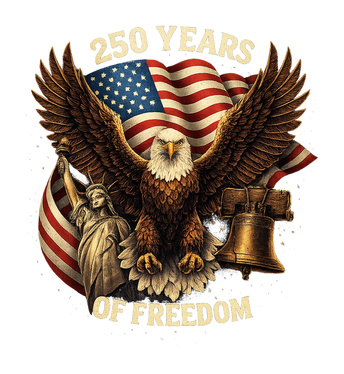 250 Years American 1776 2026 USA 250th Birthday Patriotic