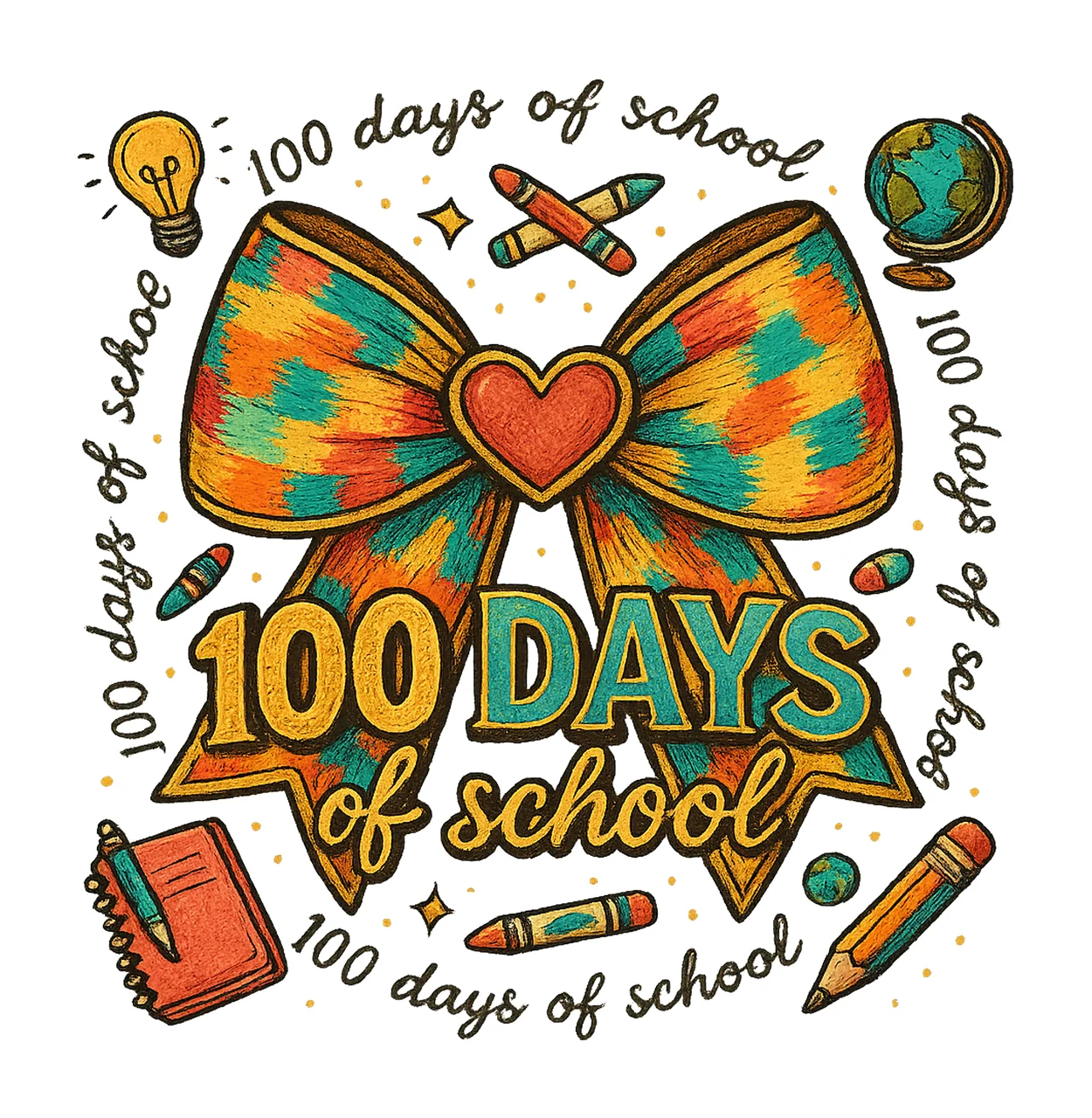100 Day of School Coquette My Teacher Survived 100 Days