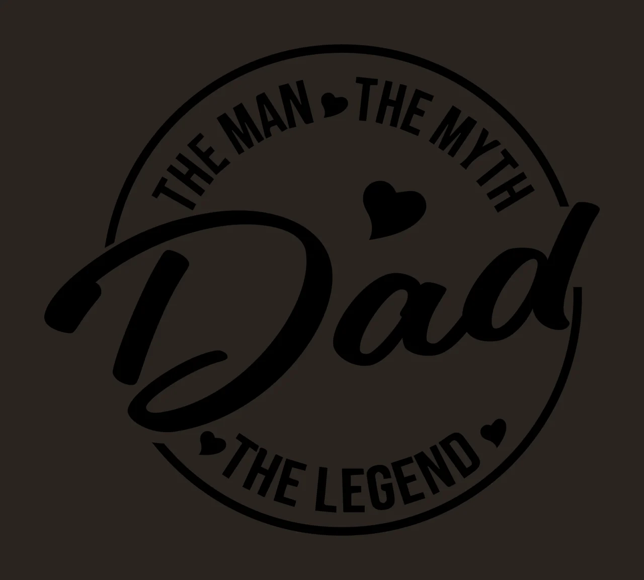 Dad Circular Badge Text Reading circle hearts logo black white contrast preview thumbnail