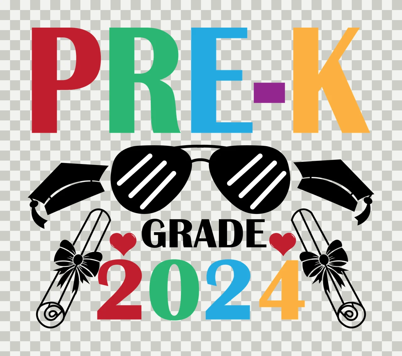 School With Sunglasses text decorating graduation caps diplomas transparency and detail preview thumbnail