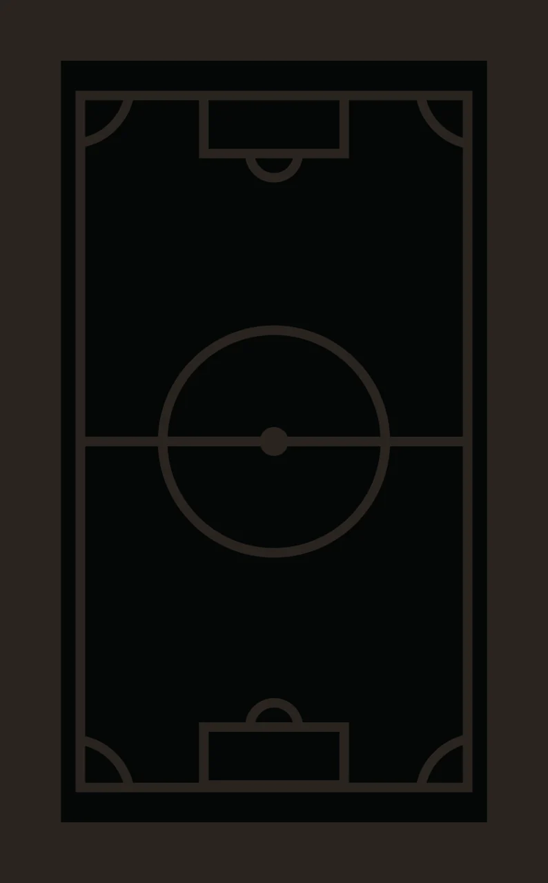 Soccer Black Field Court Diagram Outlining center circle goal boxes contrast preview thumbnail