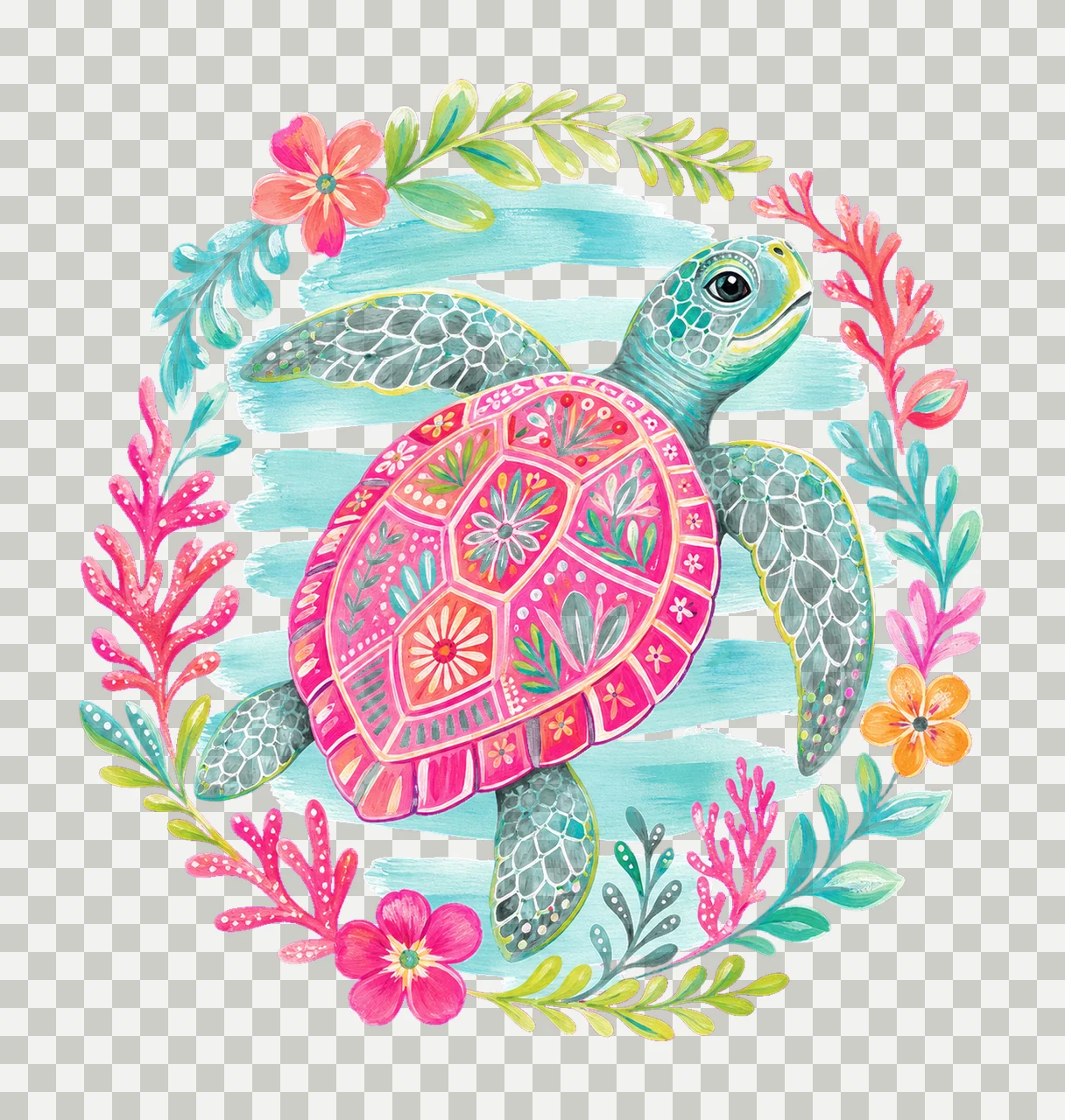 Coastal Summer Vibes Beach Life sublimation Variation B transparency and detail preview thumbnail