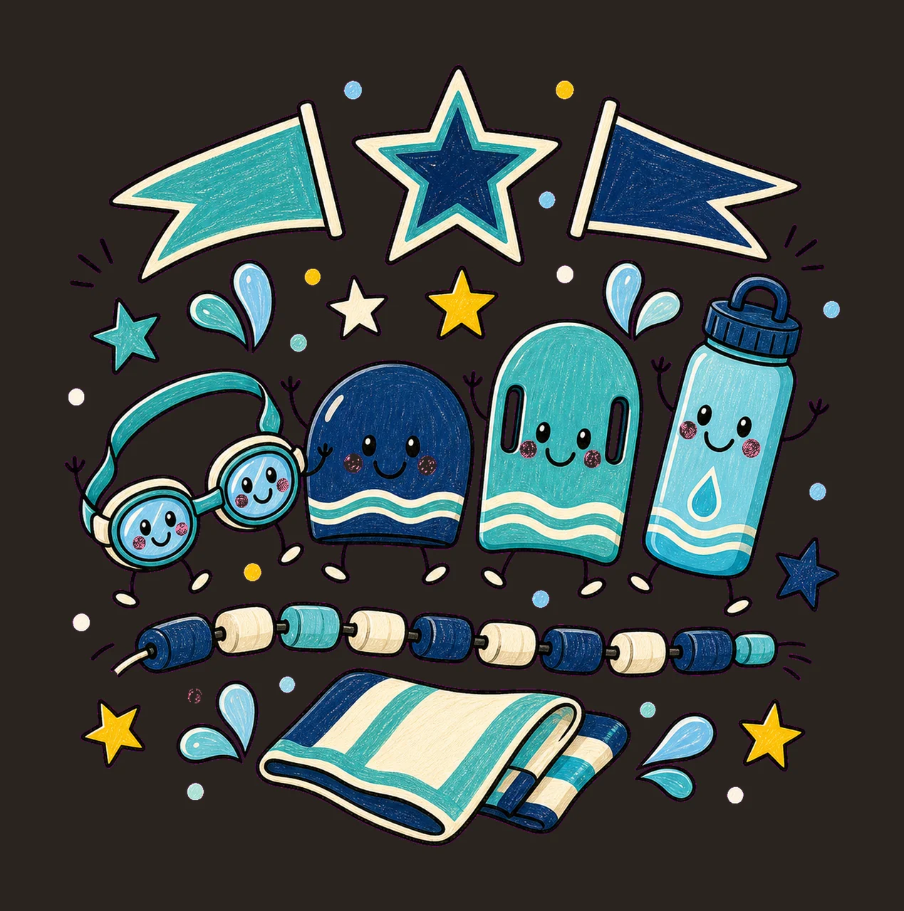 swim team 03 retro varsity sublimation instant shirt design contrast preview thumbnail