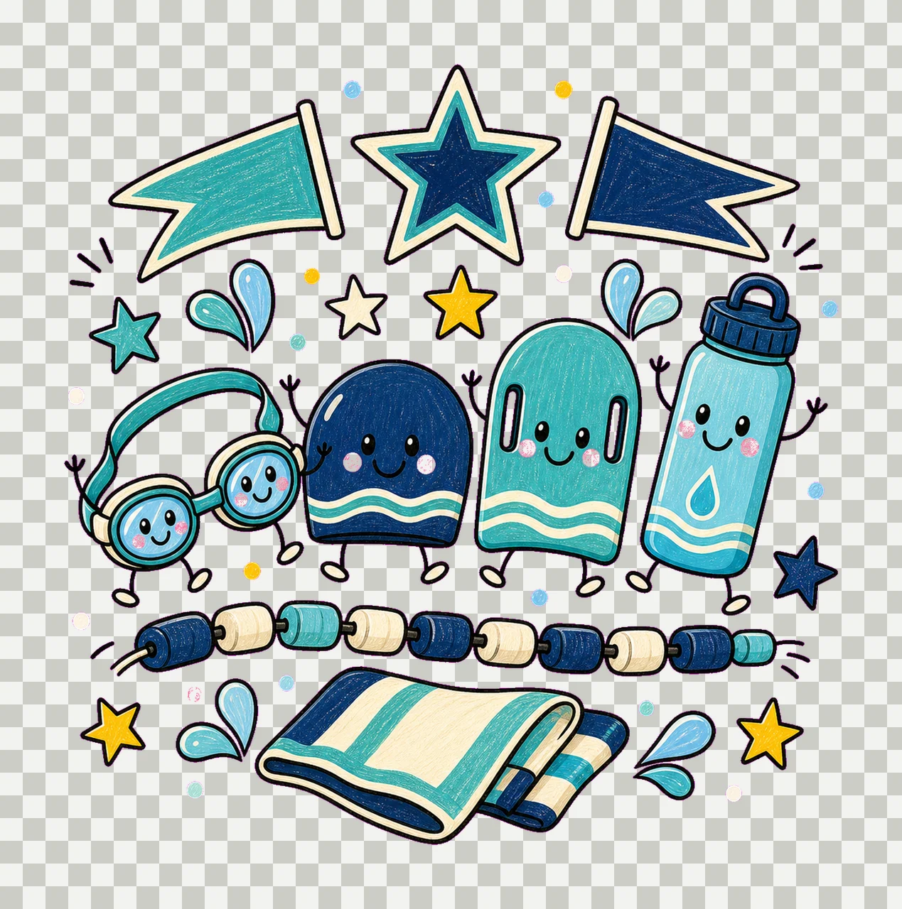 swim team 03 retro varsity sublimation instant shirt design transparency and detail preview thumbnail